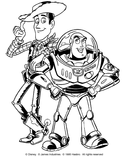Plansa de colorat cu Toy Story 66 124